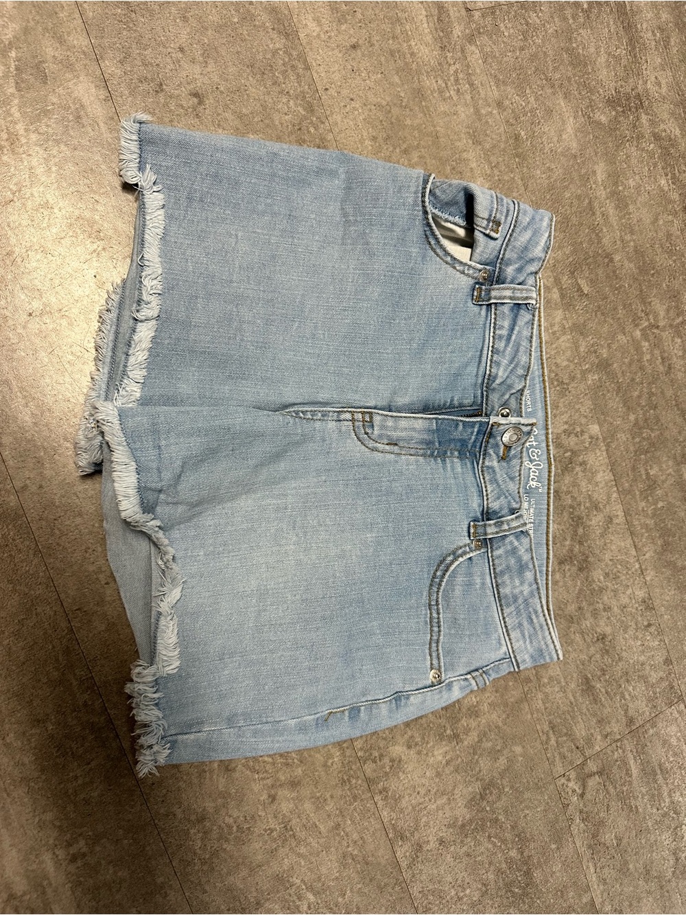 Cat & Jack Light Blue Frayed Hem Denim Shorts